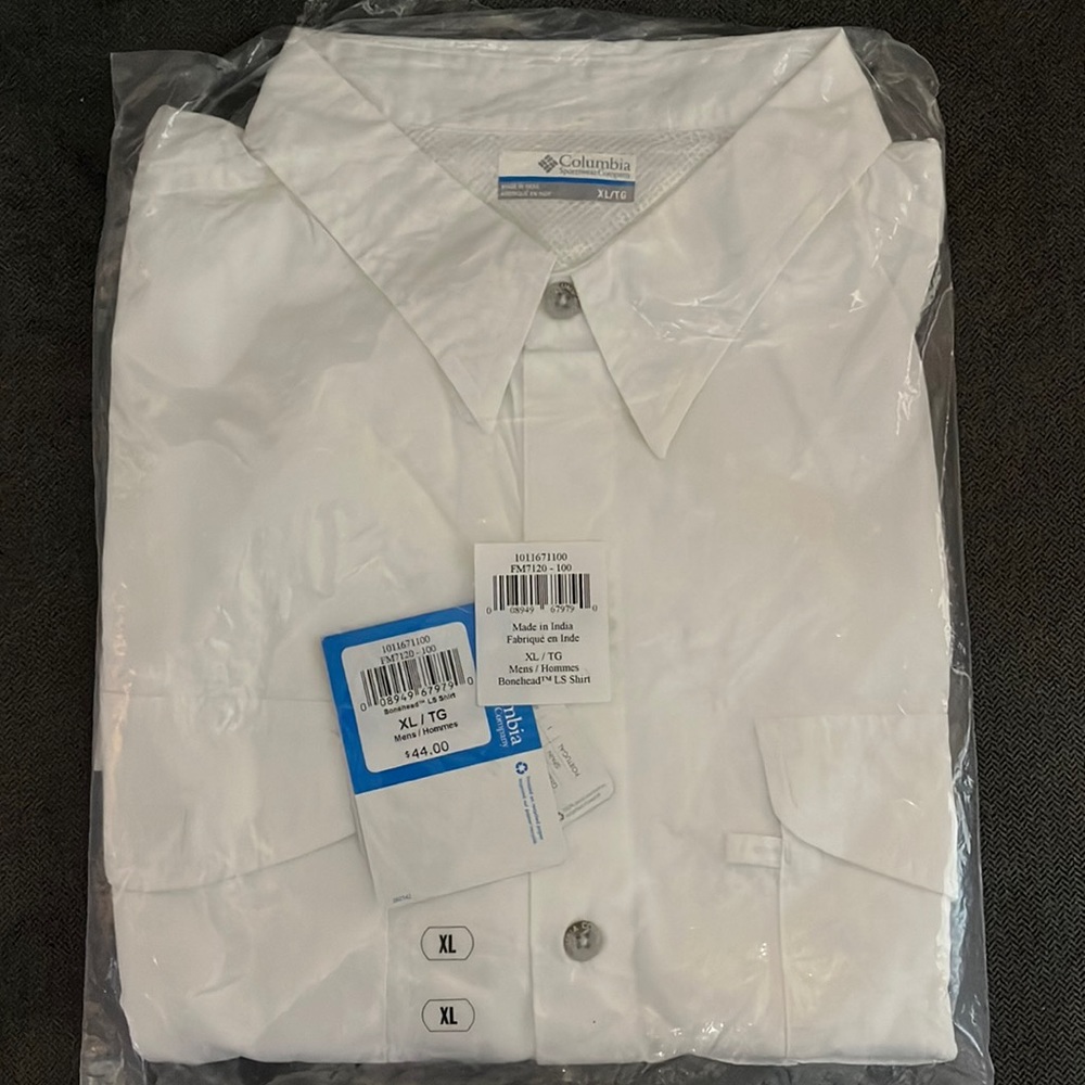 NWT!! Columbia bonehead XL long sleeve shirt